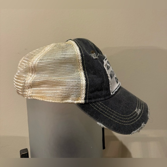 Hold My Drink While I Pet This Dog Hat Distressed Beach Snap Back Baseball Cap - Picture 2 of 6